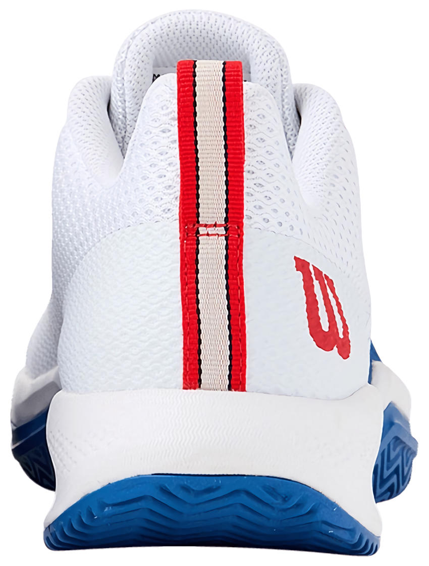 Кроссовки мужские Wilson Rush Pro Lite, Белые/Синие/Красные, с сетчатым верхом, расширенная носочная часть (р. EUR 42.7)