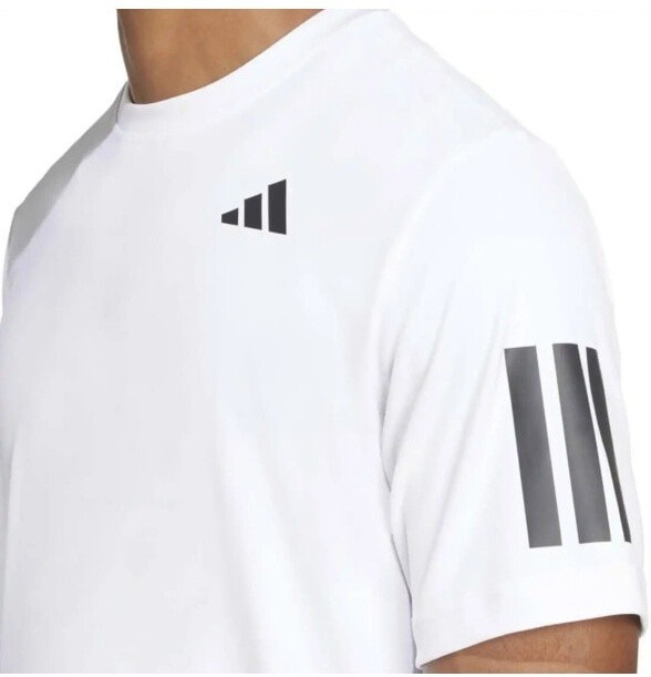 (EU) Футболка мужская Adidas Club 3 Stripes, Белая (2XL)