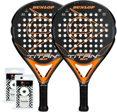 (EU) Ракетка для падел тенниса Dunlop Duo Titan Orange 2 Pack