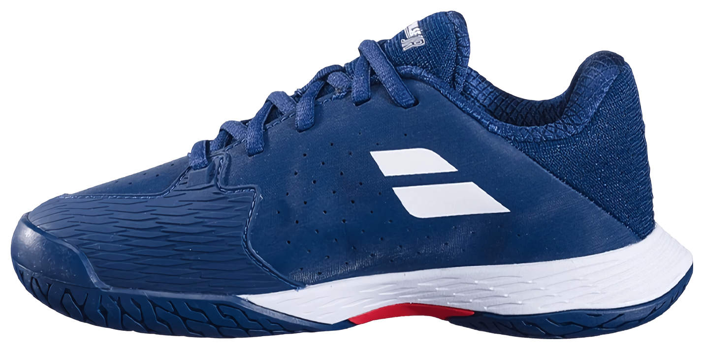 Кроссовки детские Babolat Propulse 3 All Court 4001, Estate Blue/White, с системой Power Belt, подошва Michelin (р. EUR 33.5)