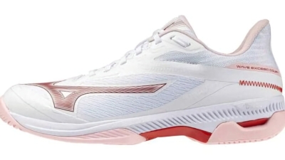 (EU) Кроссовки женские Mizuno Wave Exceed Court All Court White/Pink Women 61Ga2519, Белые (р. 42.5)