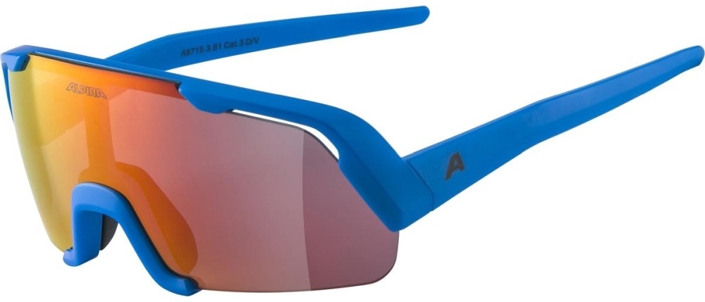 Очки солнцезащитные Alpina Rocket Youth Blue Matt/Blue Mirror, Синий Матовый/Синий Зеркальный