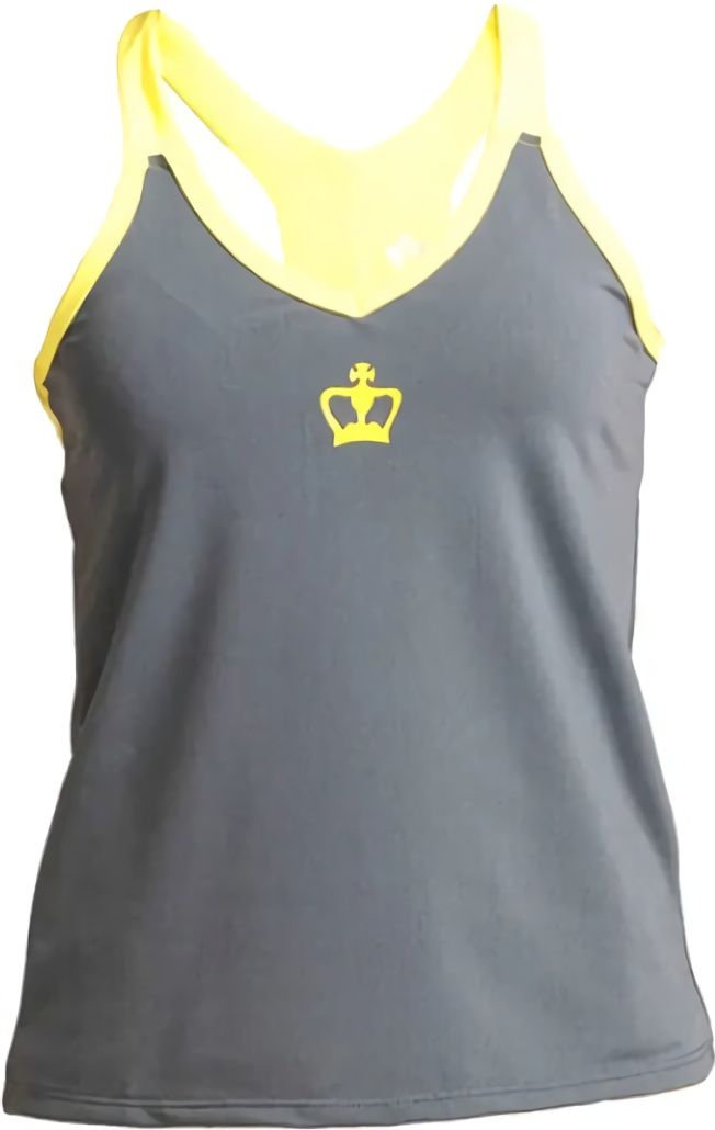 (EU) Майка женская Black Crown Grey And Yellow Helsinki Tank, Серая;Жёлтая (L)