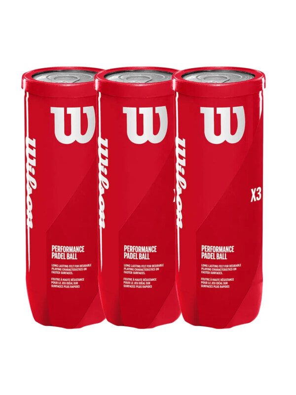 (EU) Мячи для падел тенниса Wilson Performance X3, 3 банки (3 шт в банке)
