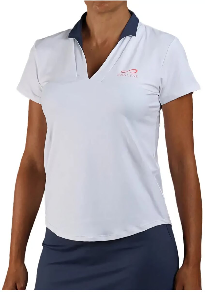 (EU) Поло женское Endless Onyx Sleeves Polo, Белое (S)
