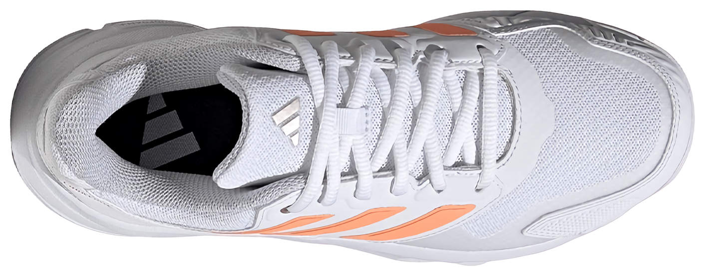 Кроссовки женские Adidas Courtjam Control 3, Кристально-Белый/Оранжевый (р. EUR 38)