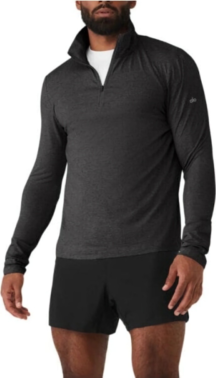 (CN) Лонгслив мужской Alo Yoga Conquer 1/4 Zip Reform, Белый