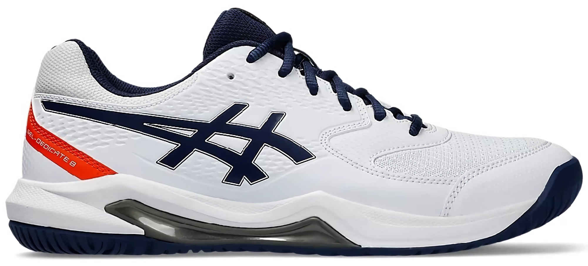 Кроссовки мужские теннисные Asics GEL-DEDICATE 8 , Белый/Темно-синий (р. 43,5)