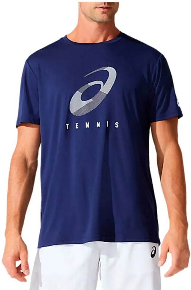 (EU) Футболка мужская Asics Court Spiral, Синяя (XS)
