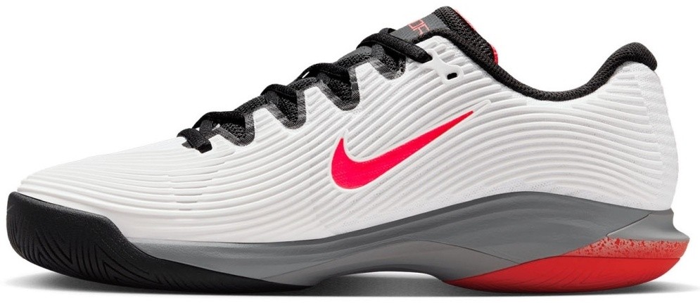 Кроссовки женские Nike Vapor 12 Hard Court Premium, Белые/Чёрные/Оранжевые, для твёрдых кортов, с технологией Air Zoom (р. 40)