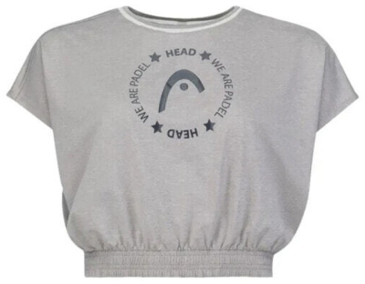 (EU) Топ женский Head Padel Crop Top, Серый (L)