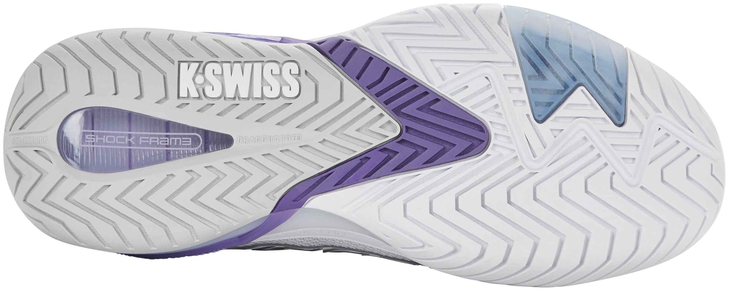 Кроссовки женские K-Swiss Ultrashot 4, Белые/Серые/Фиолетовые (р. 37)