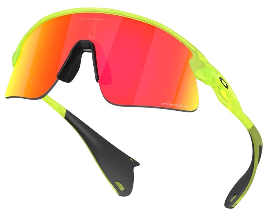 Очки солнцезащитные Oakley Stunt Devil Matte Uranium Frame Prizma Lens, Салатовый/Красные  Линзы