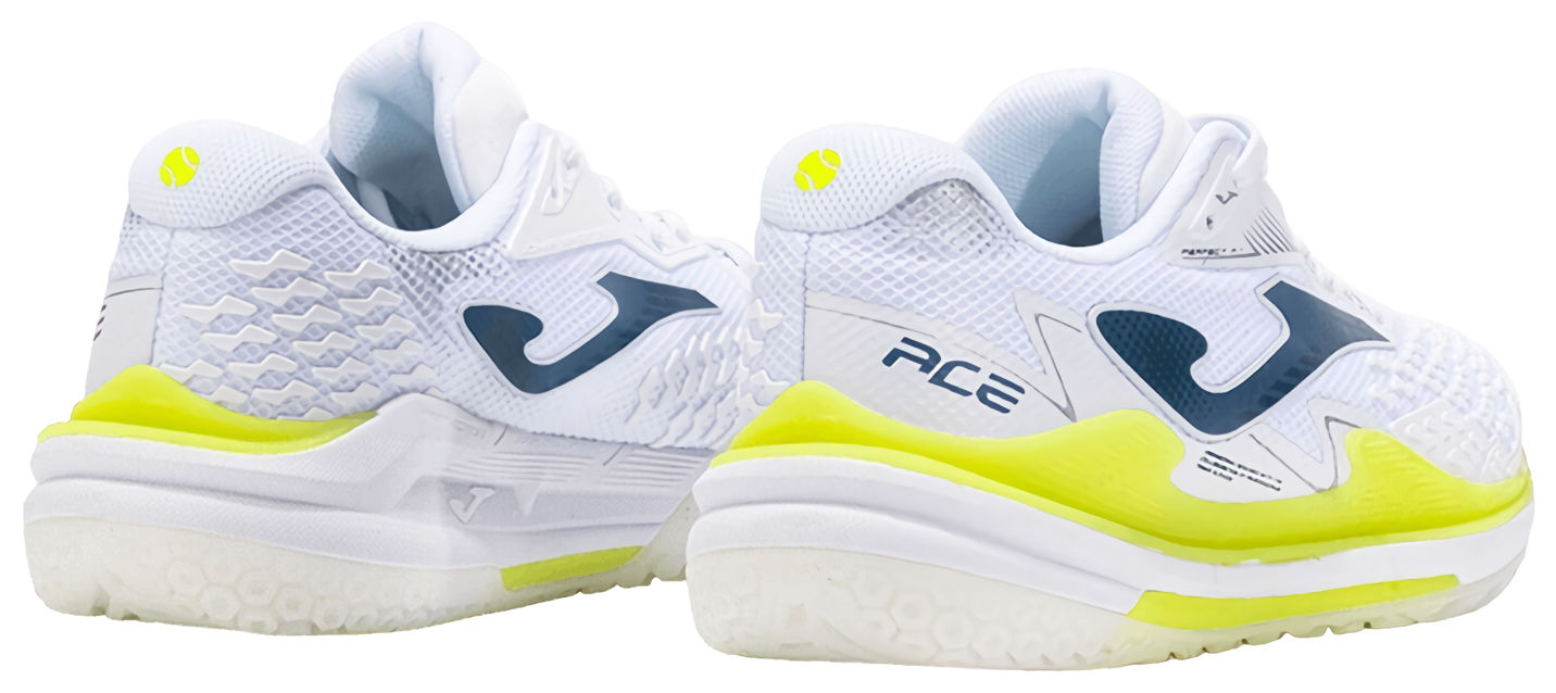 Кроссовки мужские Joma Ace Pro, Белые/Жёлтые, с карбоновым усилением, вентиляцией (р. 43)