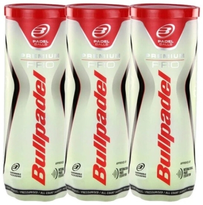 (EU) Мячи для падел тенниса Bullpadel Premium Pro, 3 банки (3 шт в банке)