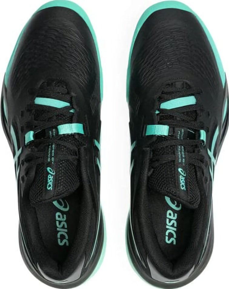 (EU) Кроссовки мужские Asics Gel-Resolution X Clay Black/Green 1041A485, Чёрные (р. 40.5)