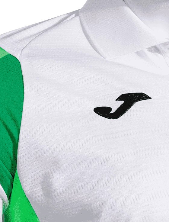 Поло мужское Joma Montreal Short Sleeve Polo M, Белое/Зеленое (S)
