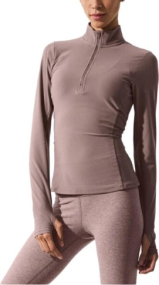 (CN) Лонгслив Alo Yoga Alosoft 1/2 Zip Rapid Pullover, Бежевый (XS)