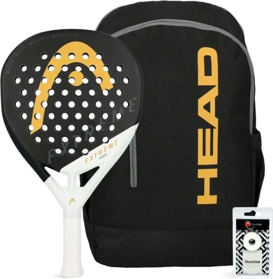 Набор ракетка Head Extreme Edge Black 2025 + Сумка Head Edge Backpack + Овергрип Shockout + Защитная лента