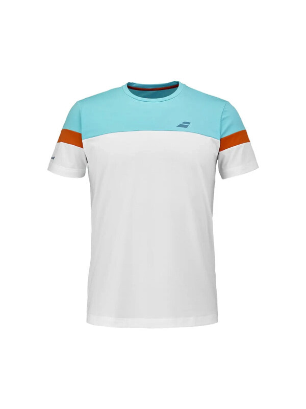 (EU) Футболка мужская Babolat Performance Pro, Бирюзовая;Белая (S)