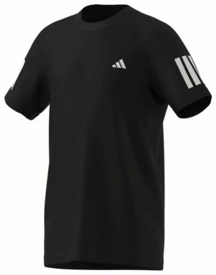 (EU) Футболка для мальчиков Adidas B Club 3Stripes KQJ40, Чёрная (рост 164 см)