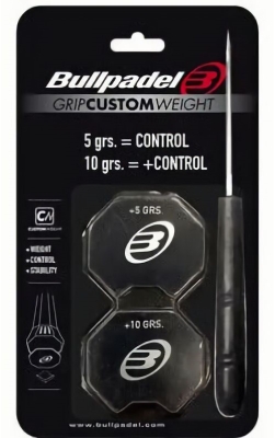 (EU) Утяжелители в ручку ракетки, 5 г + 10 г, Черные