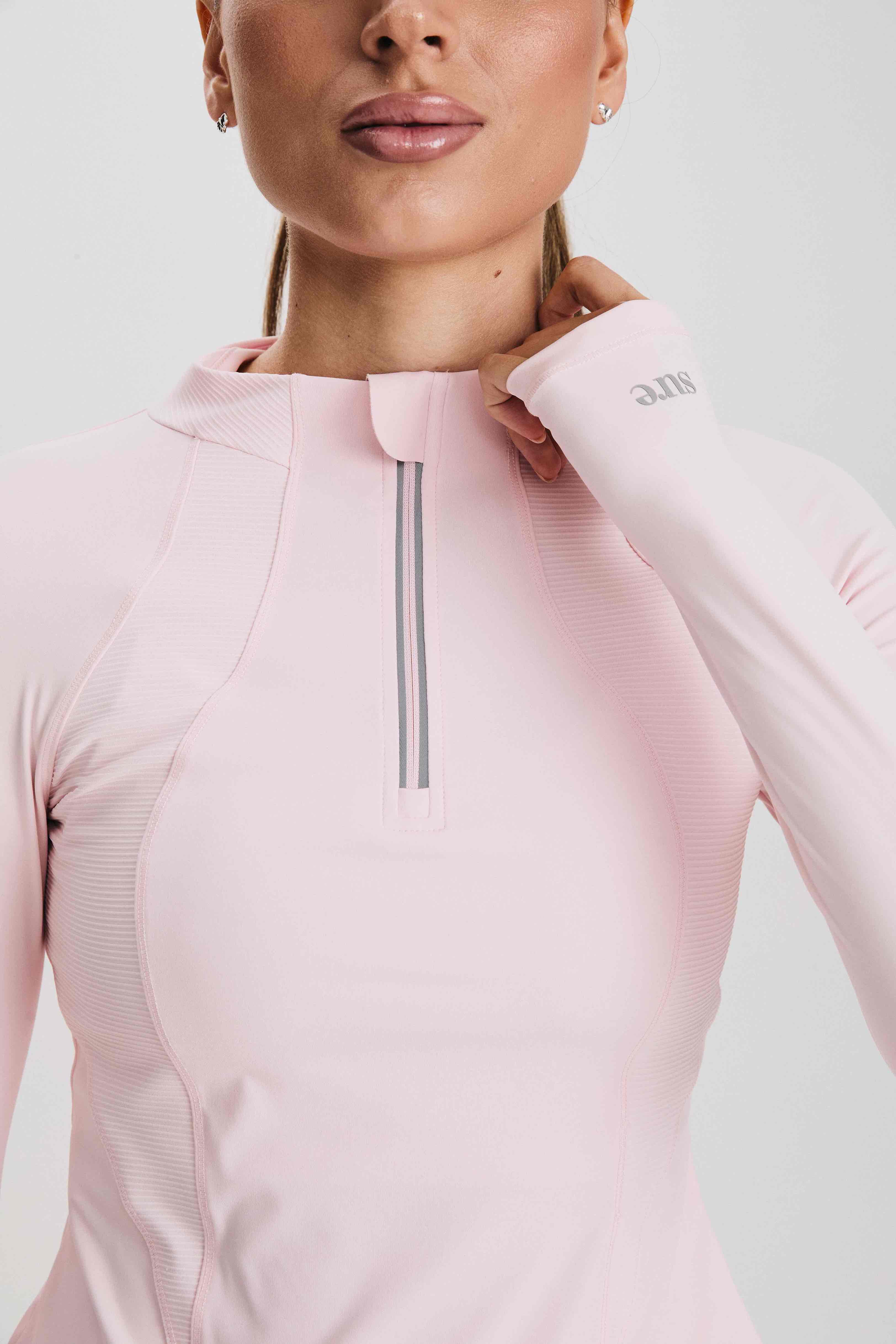 Лонгслив женский SURE 1/2 zip с охлаждающим эффектом, Розовый (S)