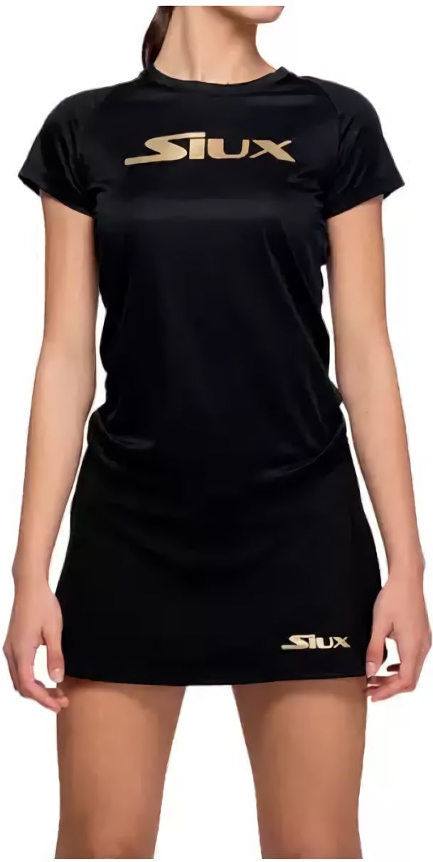 (EU) Футболка женская Siux Women's Club, с микроперфорацией, с антибактериальной отделкой, Чёрная (S)