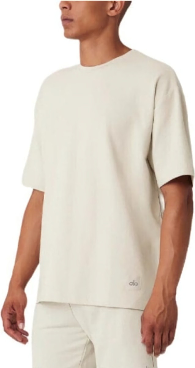 (CN) Футболка мужская Alo Yoga Double Take Short Sleeve, Серая (S)