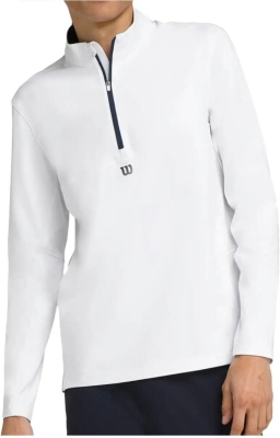 (EU) Ветровка мужская Wilson Elevate Performance Half Zip, Белая (2XL)