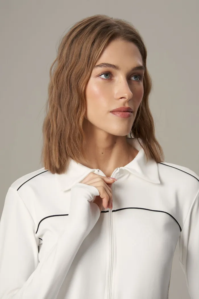 Рашгард женский Madaia Classic Zip, Белый (S)