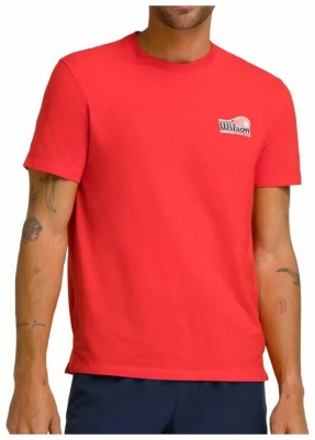 (EU) Футболка мужская Wilson Easy Street, Красная (2XL)