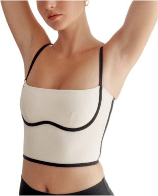 (CN) Топ Alo Yoga Airbrush Streamlined Bra Tank, Бежевый (M)