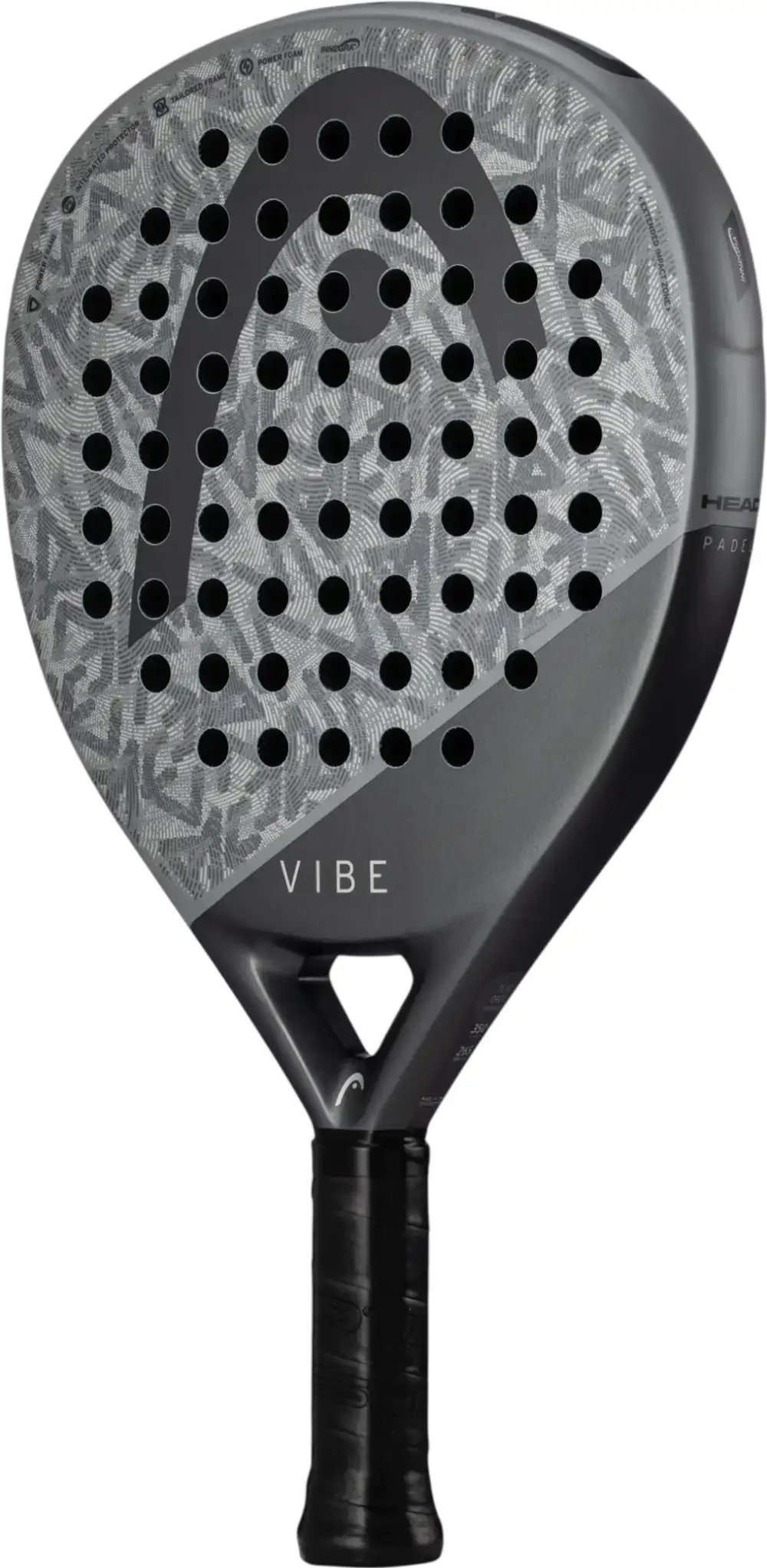 Ракетка для падел тенниса Head Vibe, Серая/Чёрная 2025
