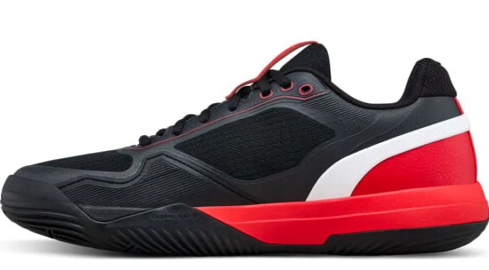 (EU) Кроссовки мужские Wilson Rush Pro 5 Padel Black/Red Wrs338750, Чёрные (р. 46 2/3)