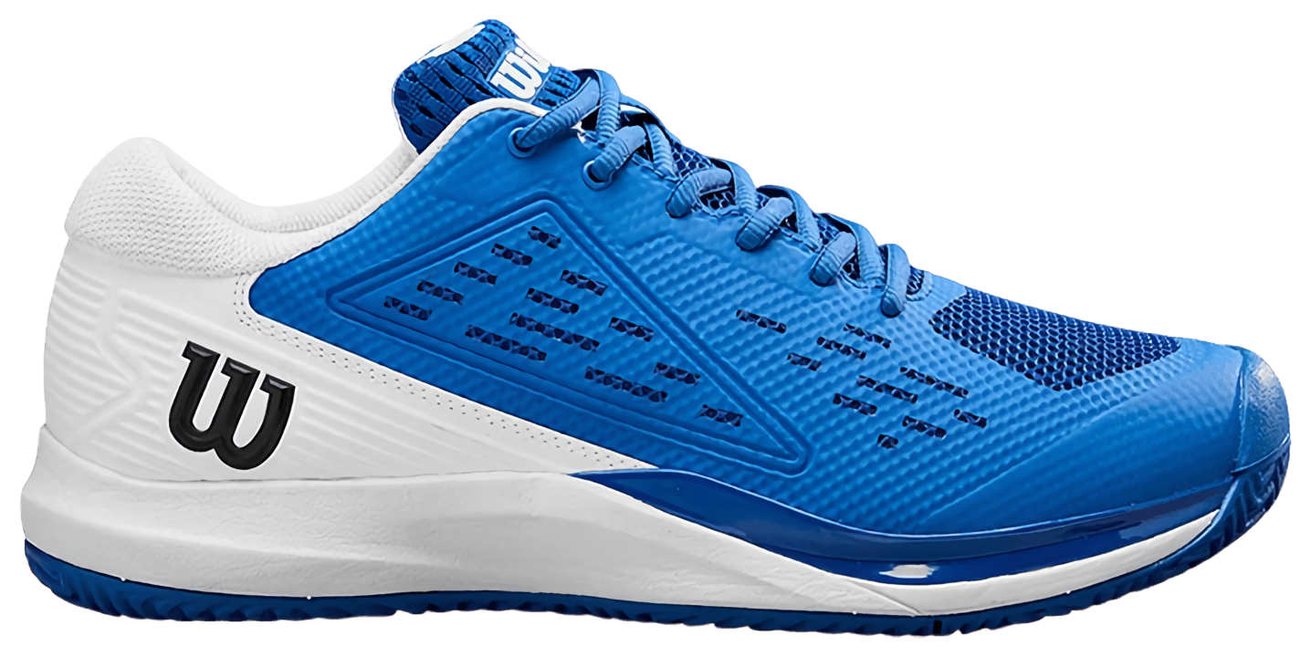 Кроссовки мужские Wilson Rush Pro Ace M, Синий/Белый/Чёрный, широкая колодка (р. EUR 42.7)