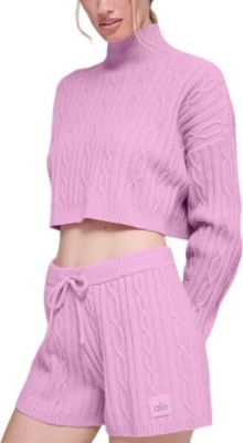 (CN) Свитер женский Alo Yoga Knitwear Ivory, Розовый (2XS)