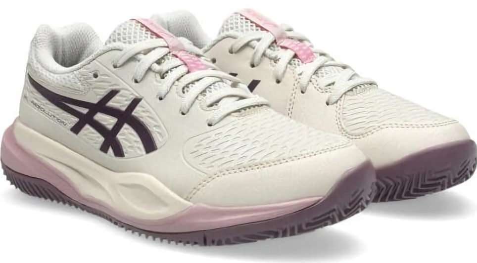 (EU) Кроссовки женские Asics Gel-Resolution X Gs Clay White/Lilac Junior 1044A080, Белые (р. 39)