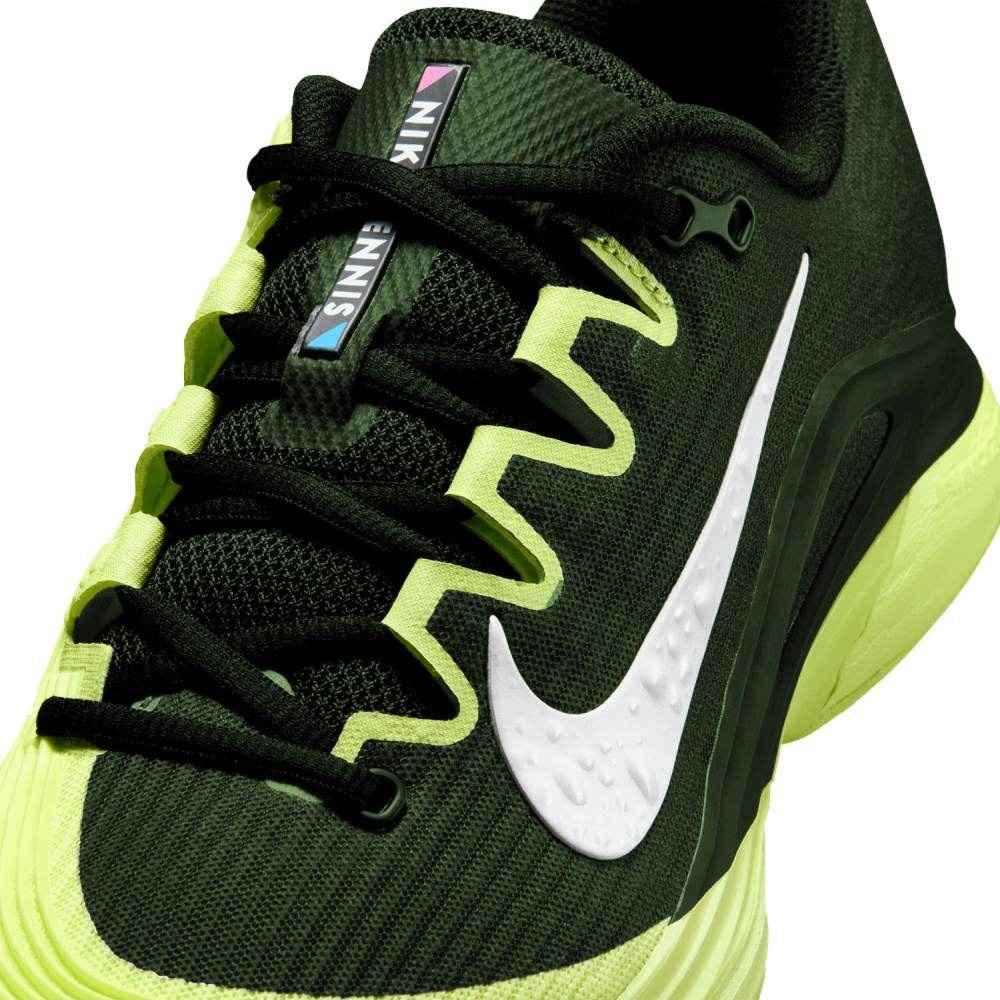 Кроссовки женские Nike Vapor 12 Hard Court Premium, Черные/Салатовые, для твердых кортов (р. 27)