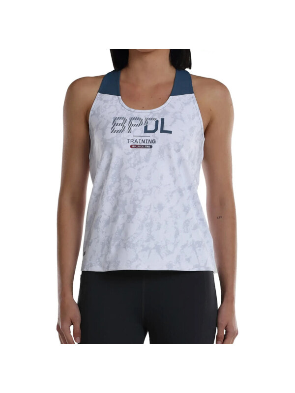 (EU) Футболка женская Bullpadel Dilos без бретелек, дышащая, Белая (XS)