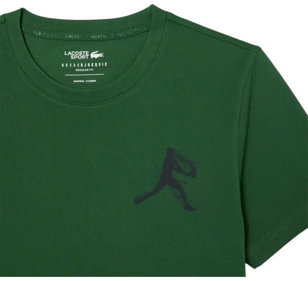 (EU) Футболка и кепка мужские Lacoste набор фаната Джоковича TH1044, Зелёная (2XL)