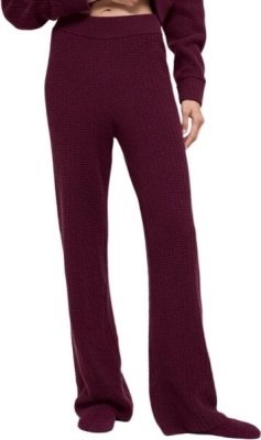 (CN) Кашемировые брюки Alo Yoga Cashmere High-Waist Plush Waffle Pant, Красные (2XS)