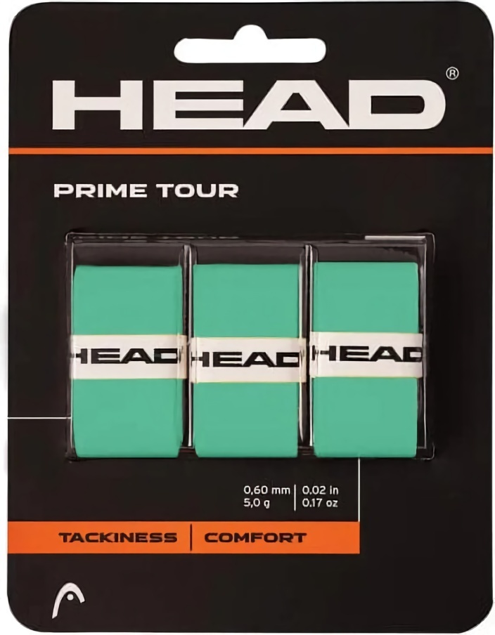 (EU) Овергрип для ракетки Head Prime Tour, Зеленый (3 шт)