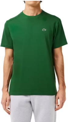 (EU) Футболка мужская Lacoste Core Performance TH7618 с быстросохнущим материалом, узким воротником, Зеленая (XS)