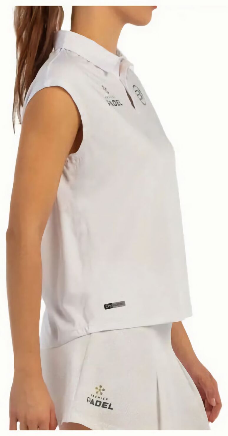 (EU) Поло женское Bullpadel Acido, Белое (2XL)