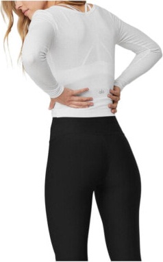 (CN) Лонгслив женский для активного отдыха Alo Yoga 191677017023, Белая (M)
