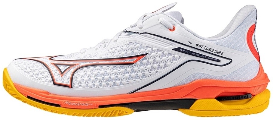 Кроссовки унисекс Mizuno Wave Exceed Tour 6 CC, Белый/Темно-синий, для грунтовых кортов (р. 45)