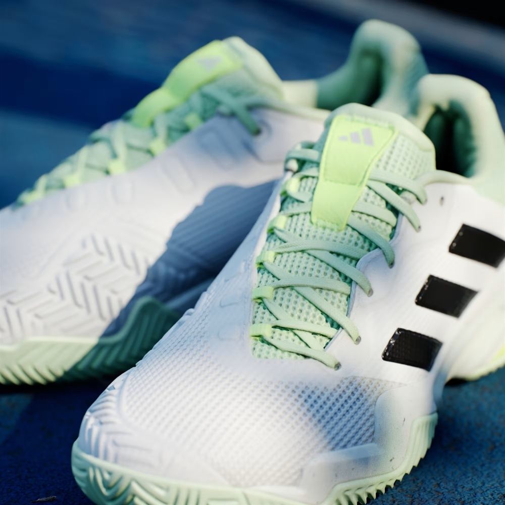 Кроссовки мужские Adidas Barricade 13, Белый/Зеленый/Черный, с системой Torsion (р. 43)