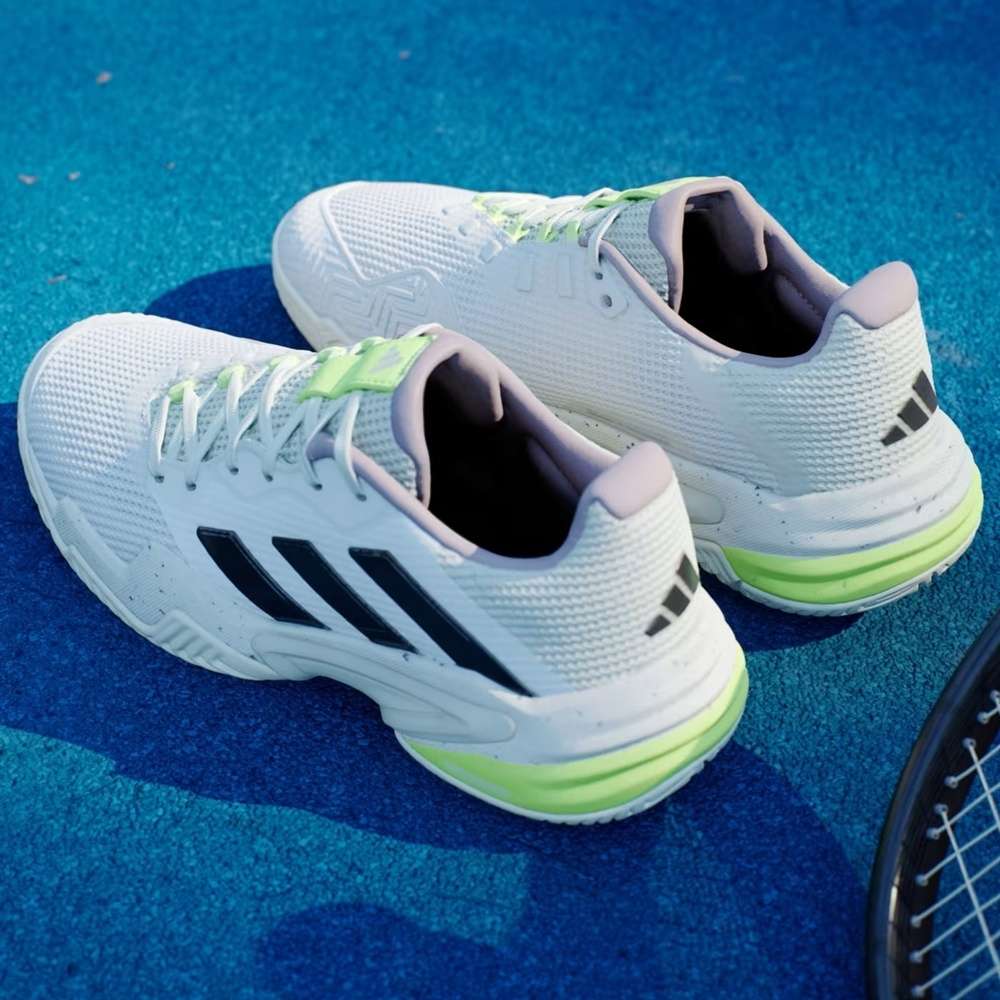 Кроссовки женские Adidas Barricade 13, Белые/Чёрные (р. 41,5)