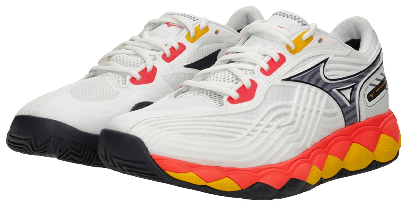 Кроссовки мужские Mizuno Wave Enforce Tour 2, Белые/Синие/Коралловые (р. EUR 40.5)